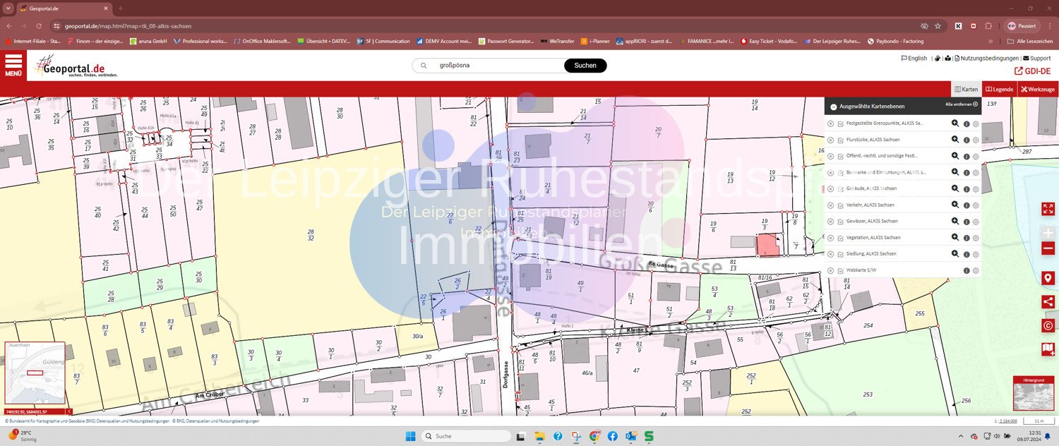 Lageplan Goldegüssa 22-6 und 22-7